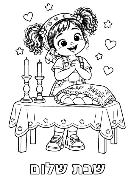 דף צביעה אמא של שבת